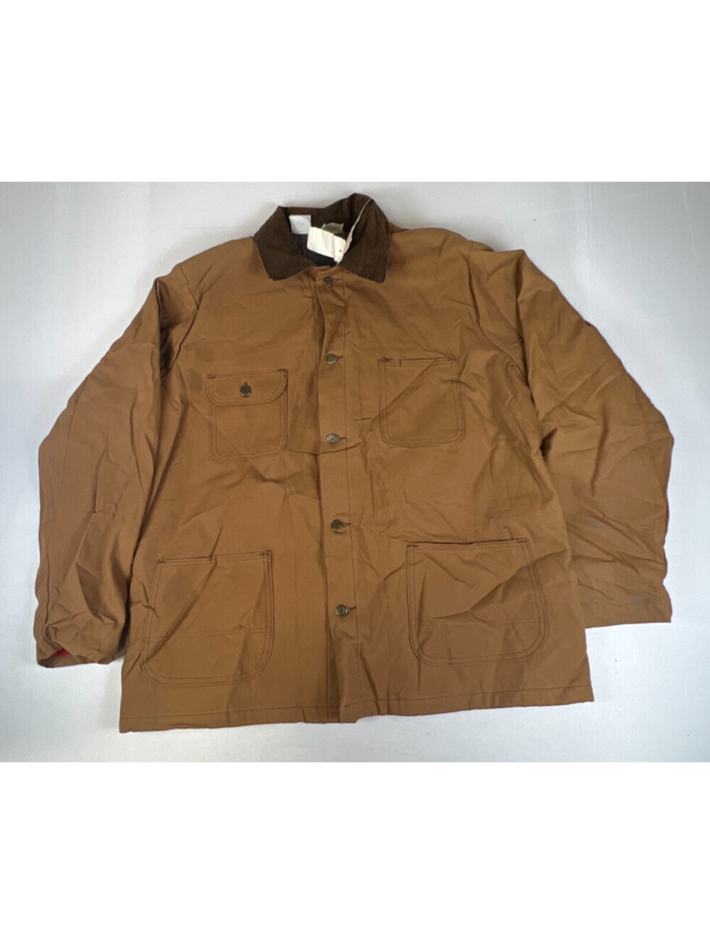 VTG Key Men Size 48 Long Brown Chore Jacket Blanket Lined Workwear Coat USA NWT